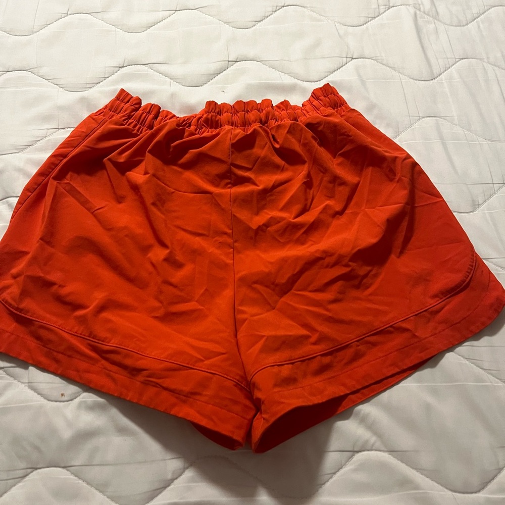 Peloton Red Women's Athletic Shorts - Picture 3 of 4